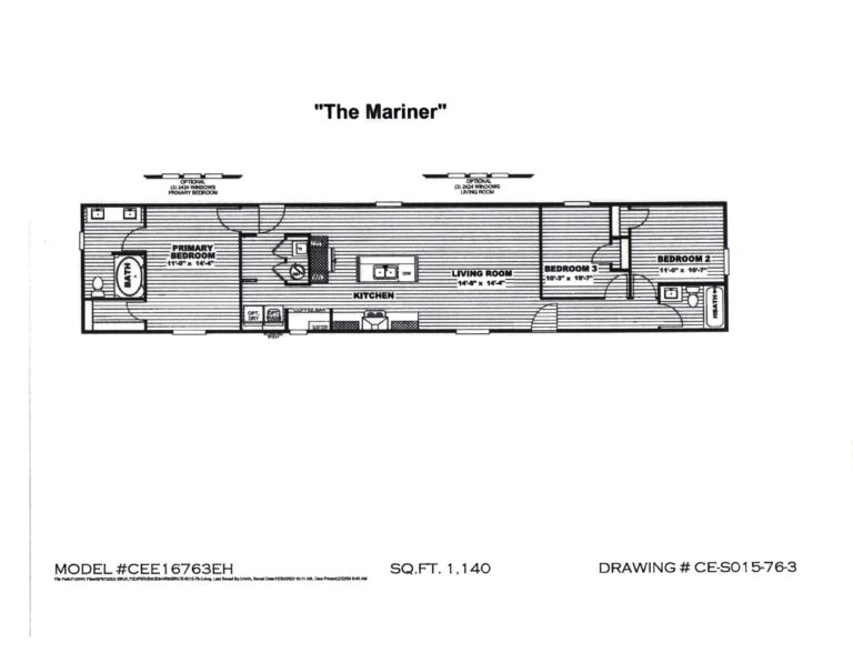 Mariner Floor Plan - Clayton Homes - 1406